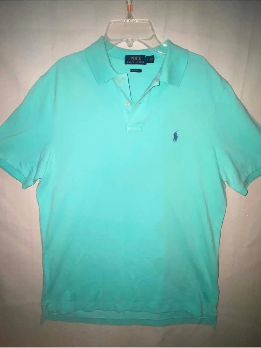 Polo by Ralph Lauren Men’s Aqua/Turquoise Short Sleeve Polo M